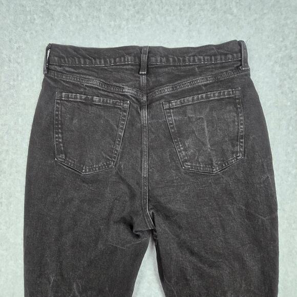 Old Navy Womens Size 14 Sky-Hi Straight Black Boyfriend Jeans 32" Waist - Picture 6 of 16